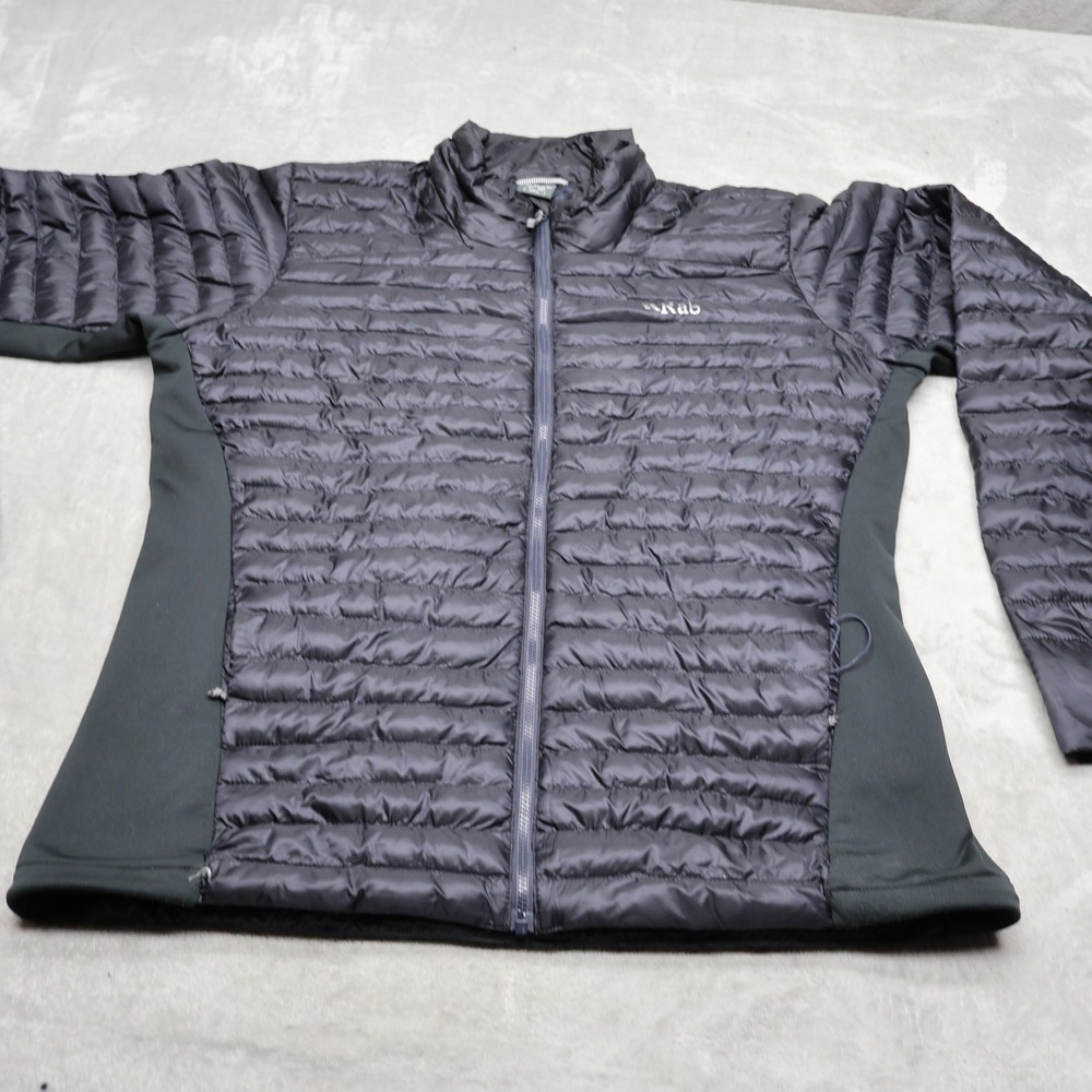 Rab Jacket Mens Large Black Cirrus Flex 2.0 Insulated Light Pack Quilted Puffer